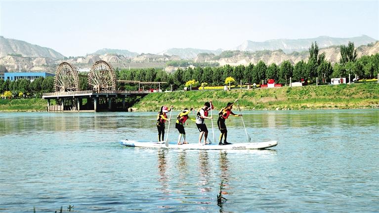 临夏州永靖县全力备战第一届中国黄河桨板赛