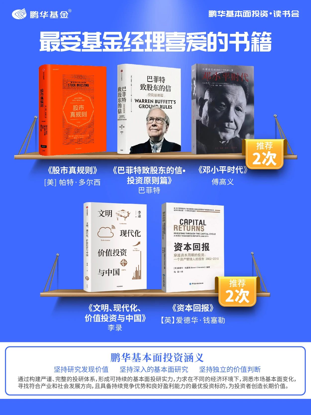 51位鹏华基本面投资专家集成基金业“最全”书单I致敬世界读书日