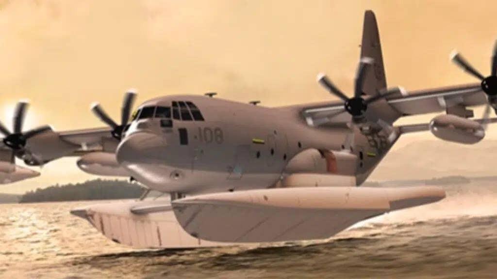 机翼上加浮筒！美国用C-130改水上飞行，这款拼装机能行吗？