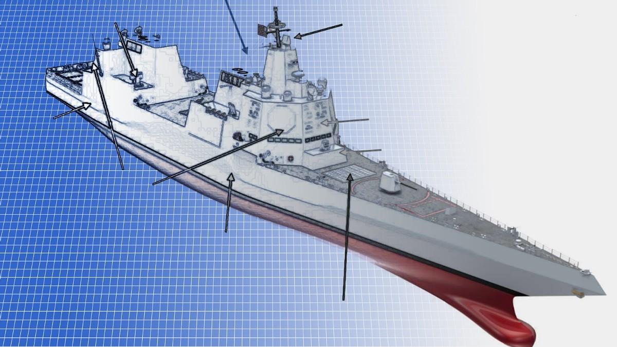 太像了！美国启动新型驱逐舰研制，舰体布局抄袭了055大驱？
