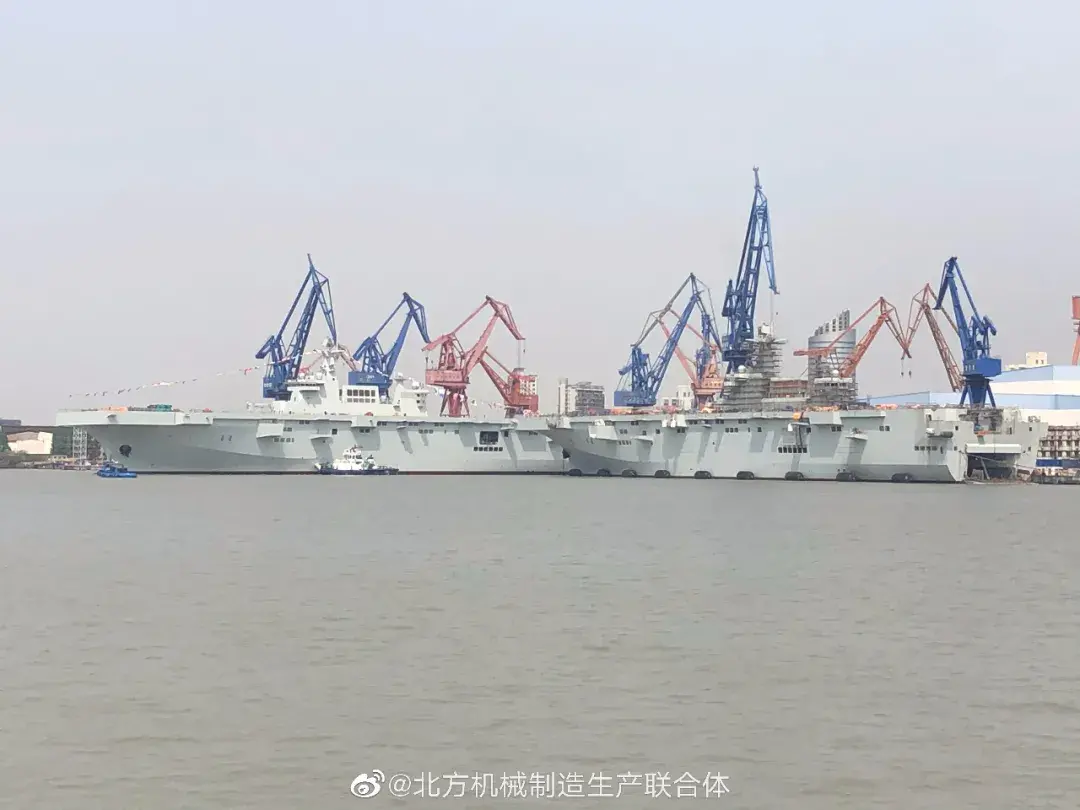中国075型“两攻”2号舰下水，对中国海军来说这只是开始！