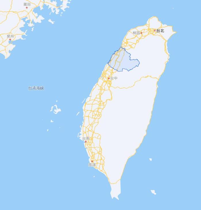 苗栗县位置（蓝色框区域）