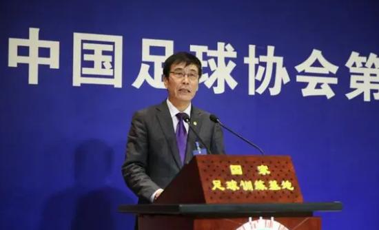 ·2019年足代会，陈戌源当选足协主席后发言。